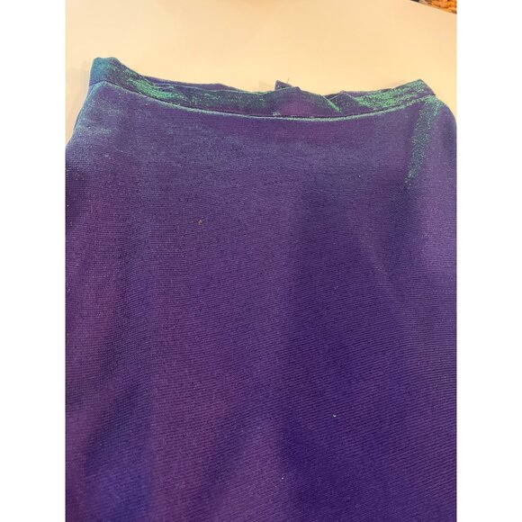Shimmery Iridescent Purple & Green Maxi Skirt With Sheer Overlay - Picture 7 of 12